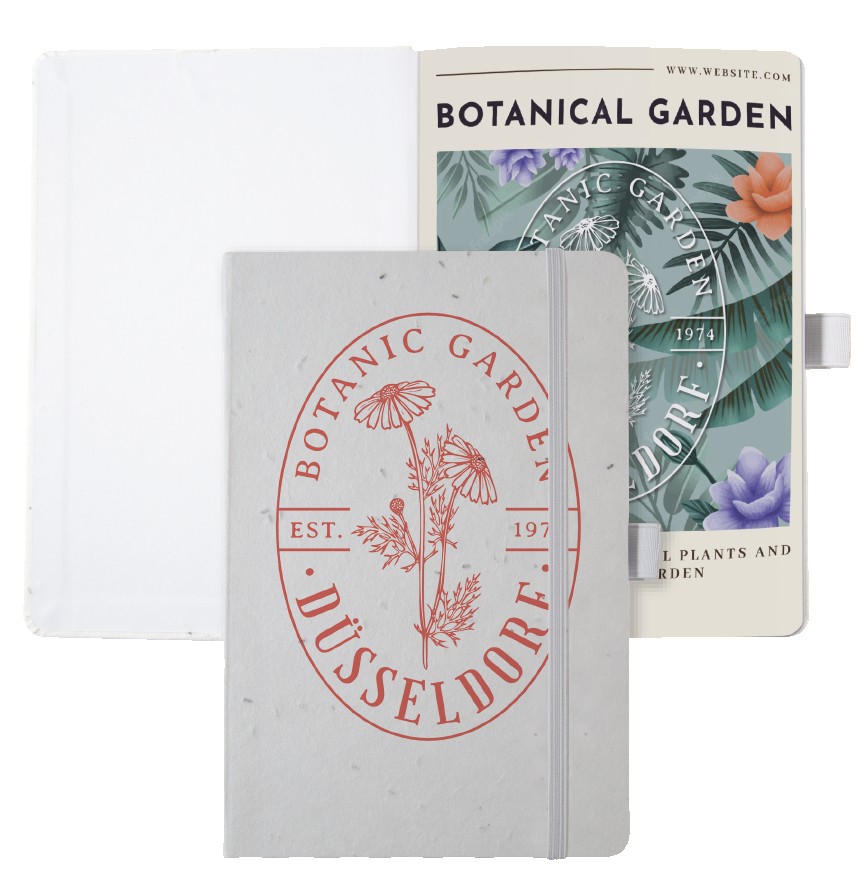 Recycled Seed Paper Journal w/Full-Color Tip-In (5.5"x8.5")