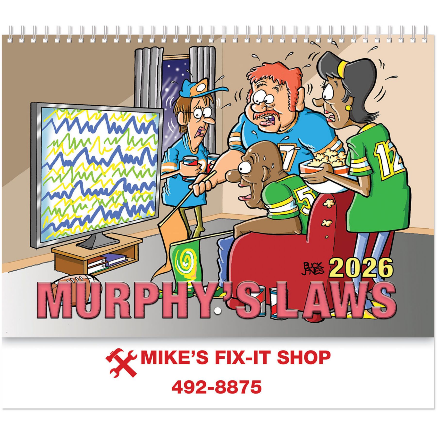 Murphy's Laws Wall Calendar Spiral
