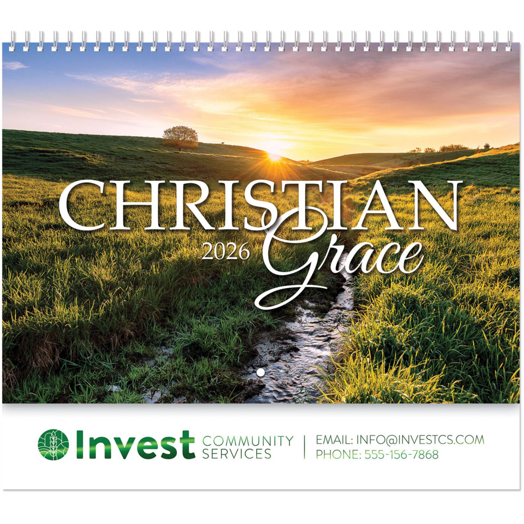 Christian Grace Spiral Wall Calendar