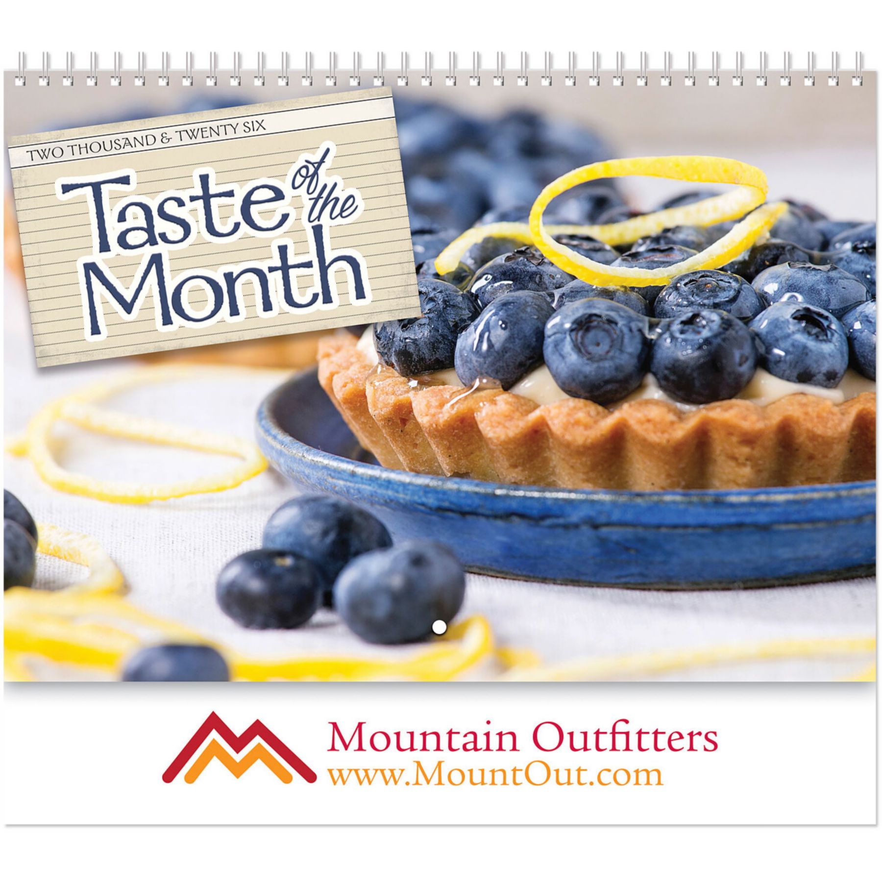 Full Color Taste Of The Month Spiral Wall Calendar