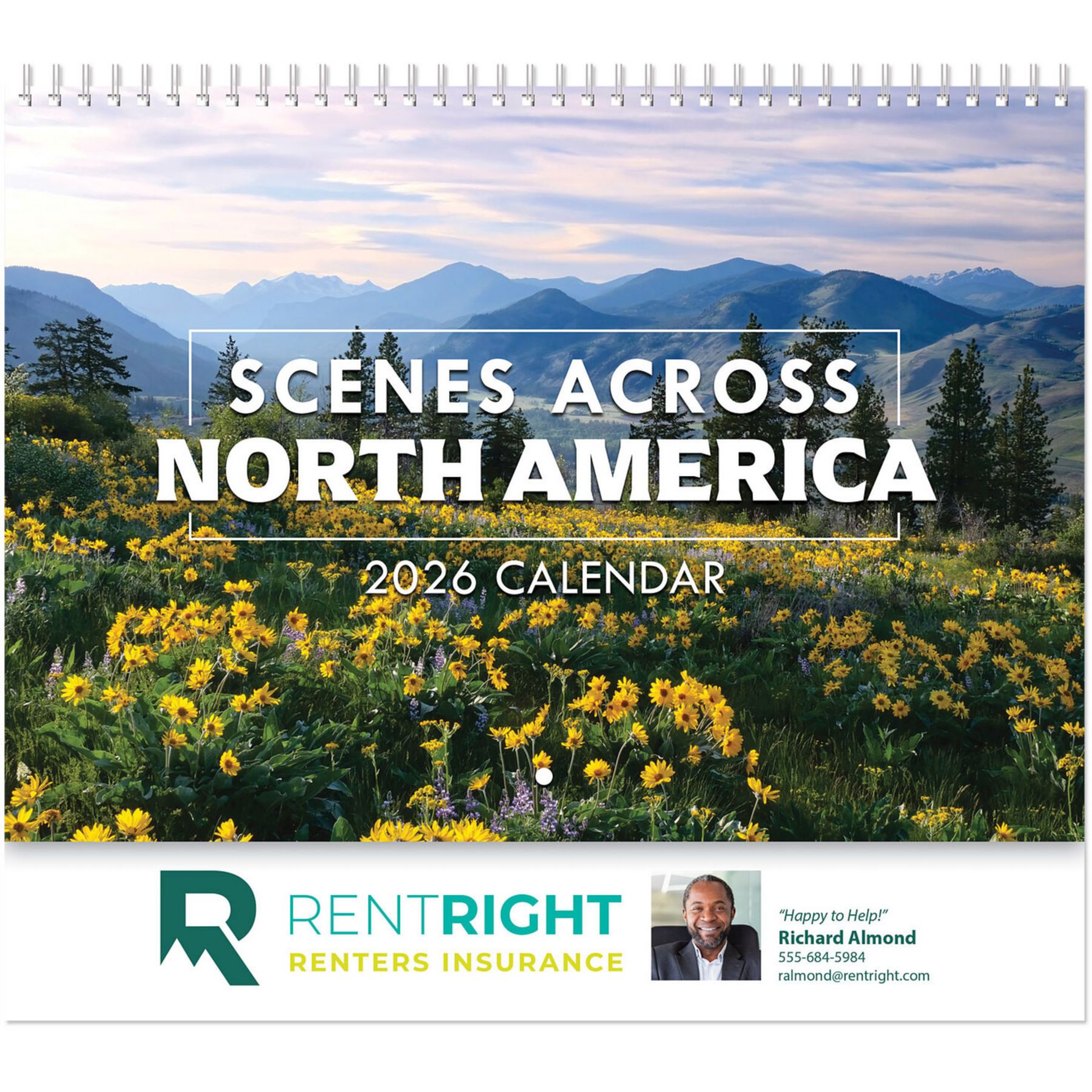 Scenes Across America Spiral Wall Cal Full Color