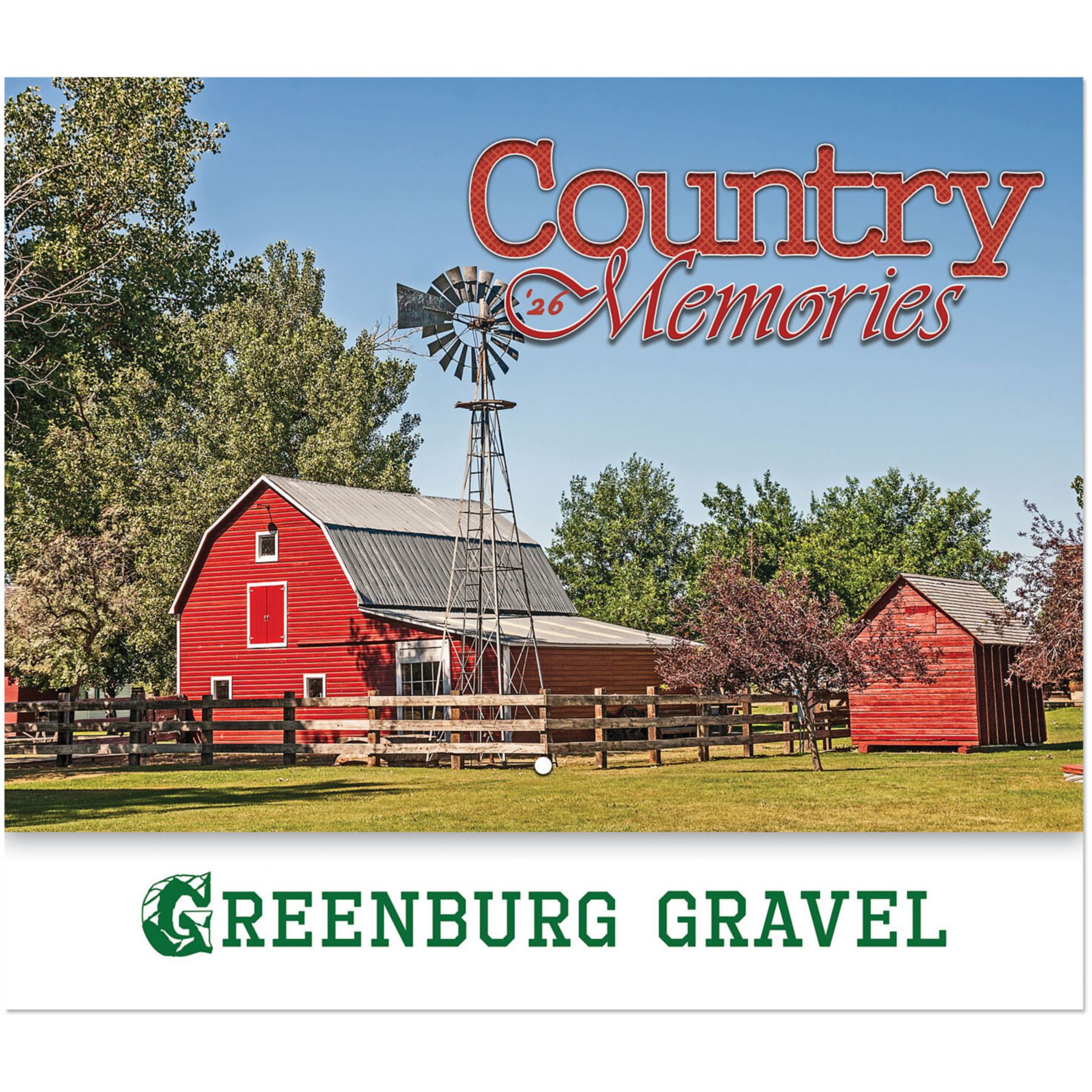 Country Memories Stapled Wall Calendar