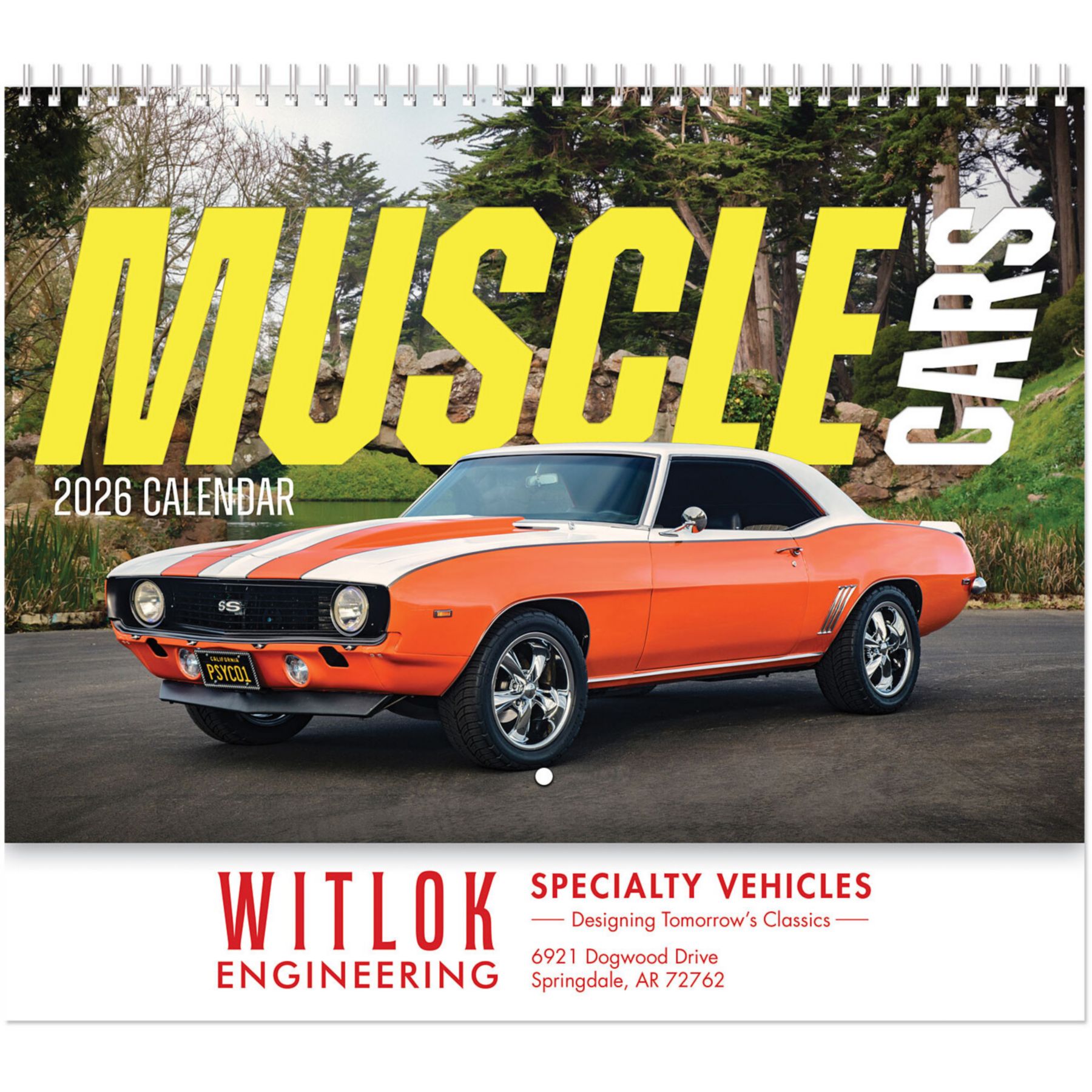 Muscle Cars Wall Calendar Spiral