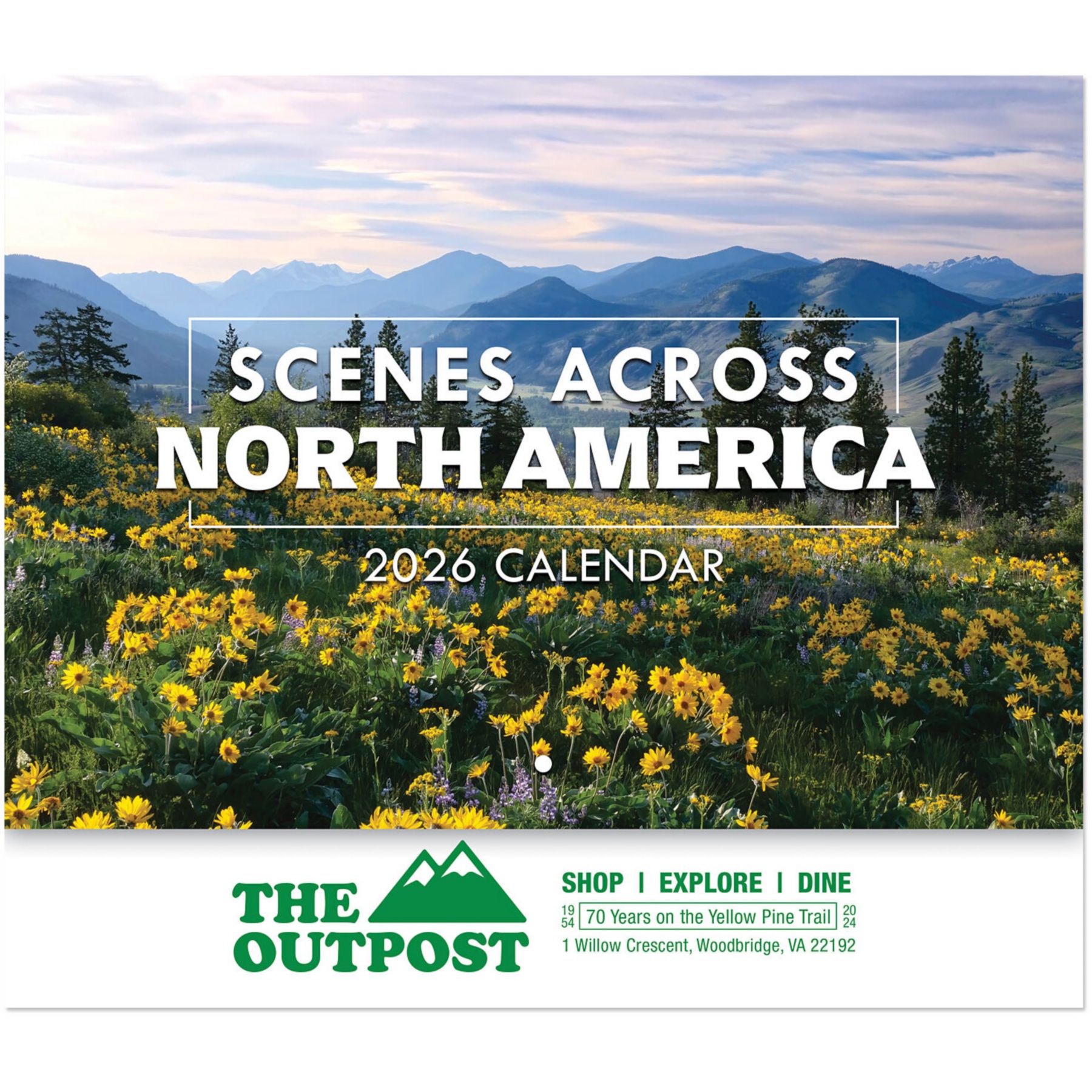 Scenes Across America Stapled Wall Calendar