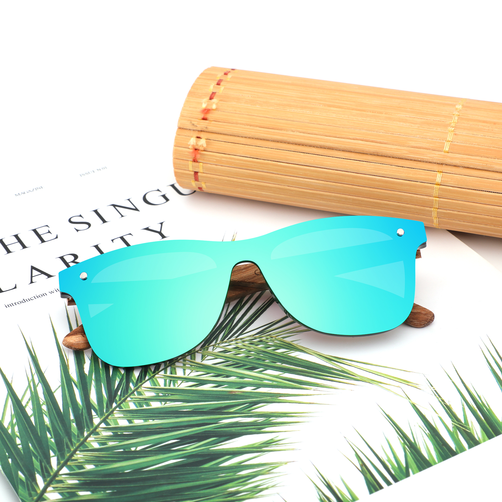 Wooden Series Windscreen Shades Ebony, Zebra & Rose Classic Wanderer Sunglasses (DRYCREEK)