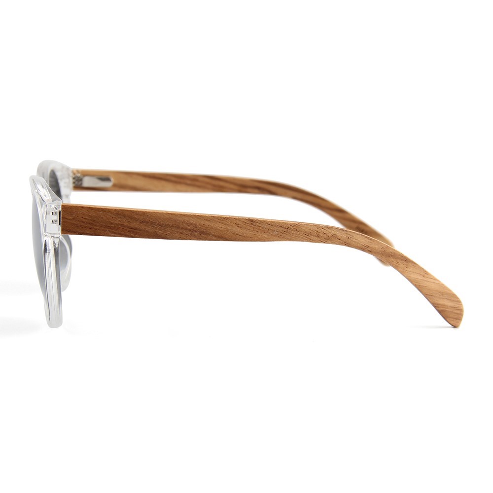 Wooden Series Ebony, Zebra & Rosewood, Round Sunglasses (SHUKSAN)