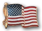 US American Flag Stock Pin