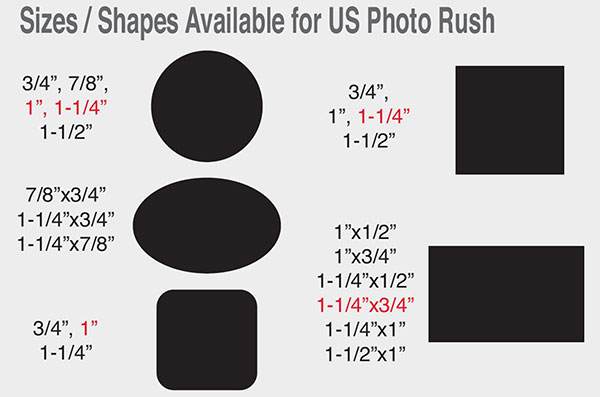 USA Printed Rush Photo Lapel Pin