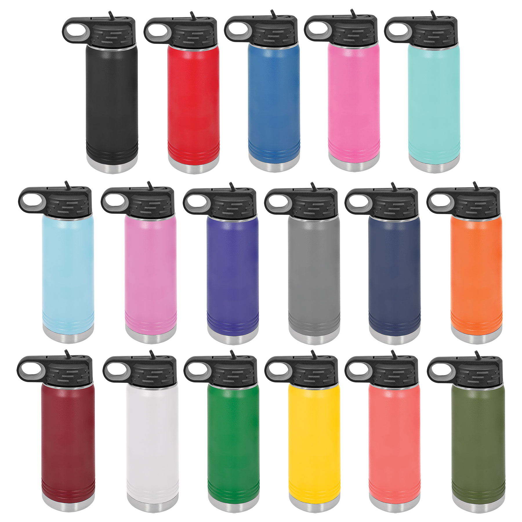 20 oz Polar Camel Metal Water Bottles