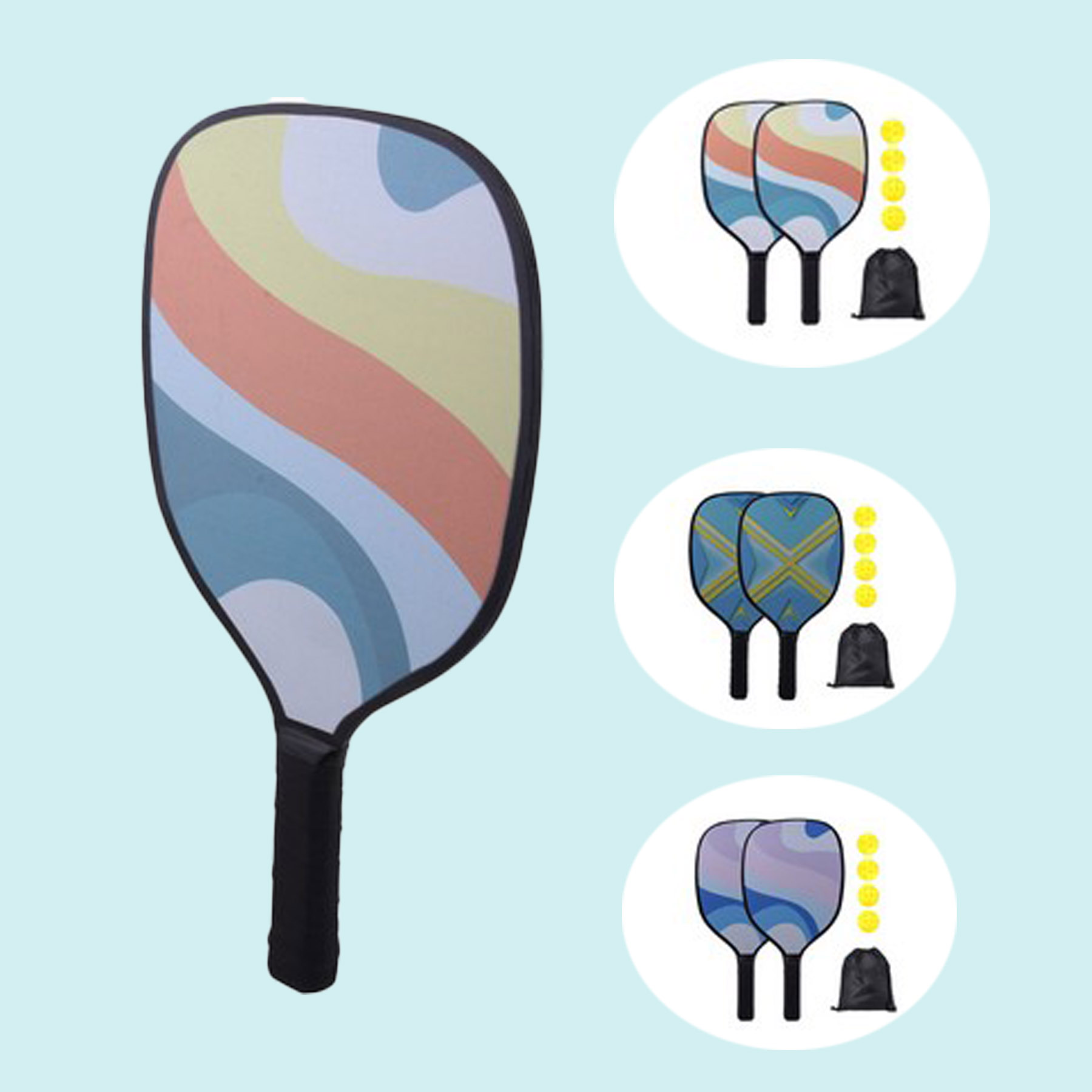 Durable Hardcover Pickleball Set