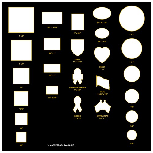 Stock Shape Express Lapel Pin