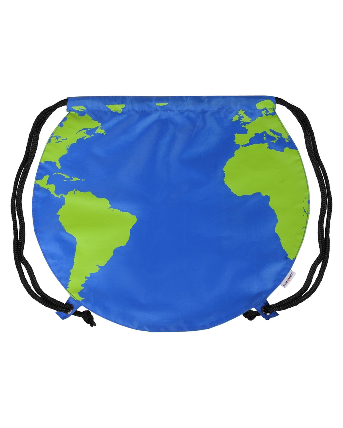 Recycled Polyester Globe Earth Drawstring Bag
