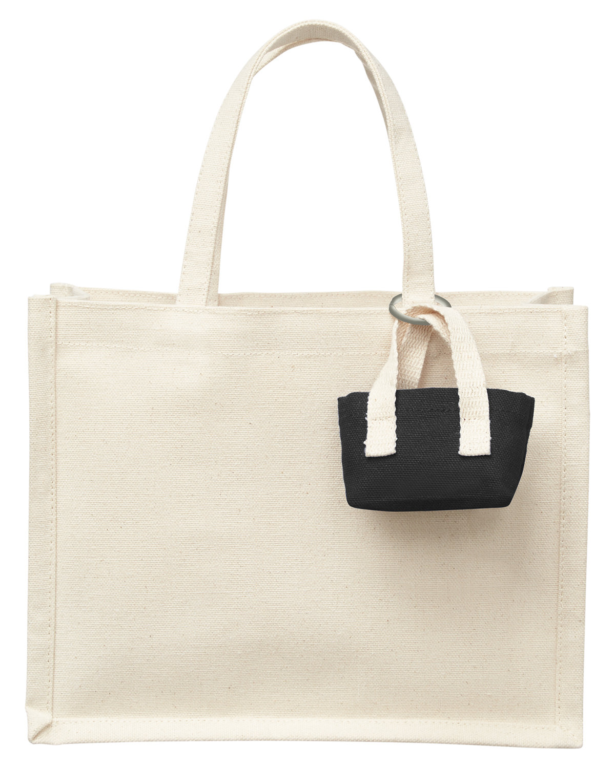 Mini Recycled Cotton Tote Bag with Charm