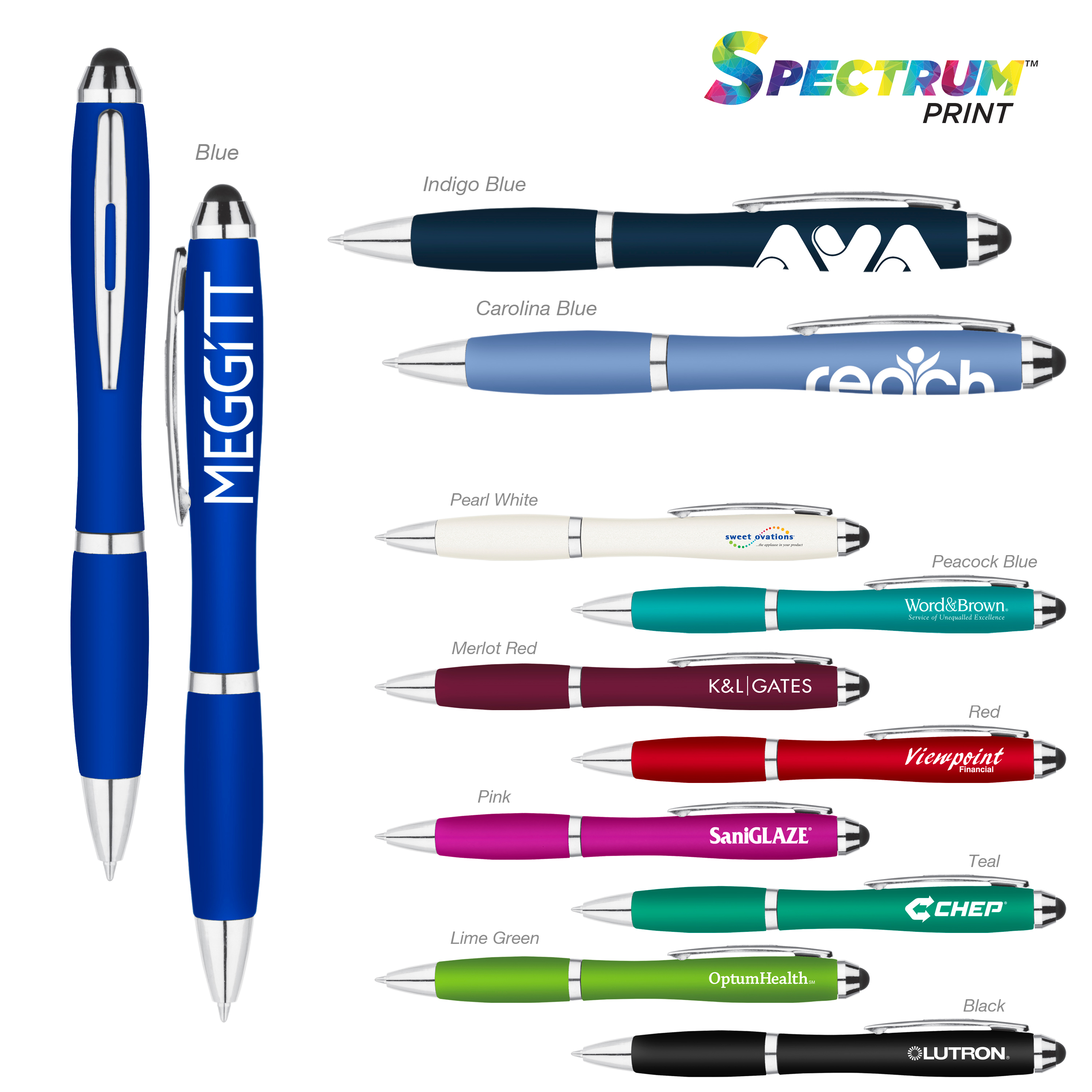 Metallic Curvaceous Ballpoint Stylus 1