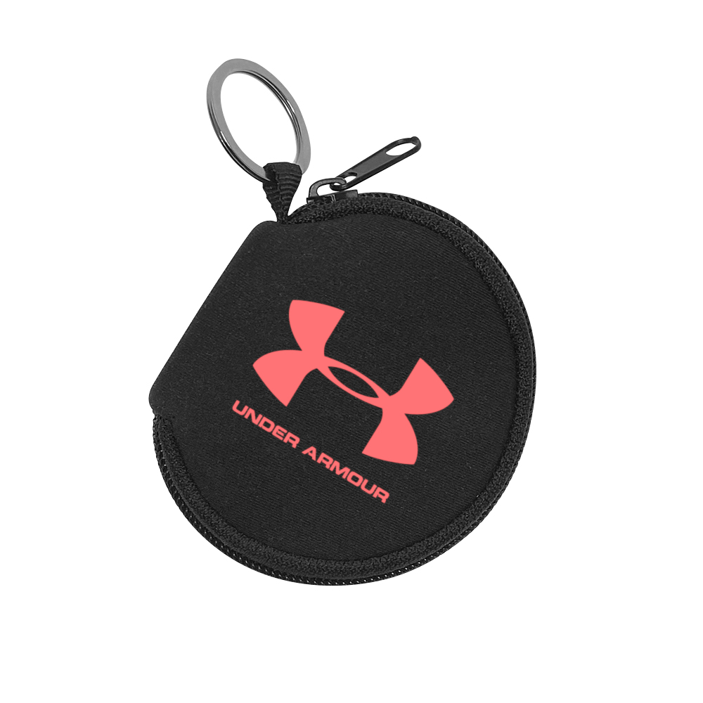 Neoprene Zipper Pouch Keychain with Silver Split-Ring 1