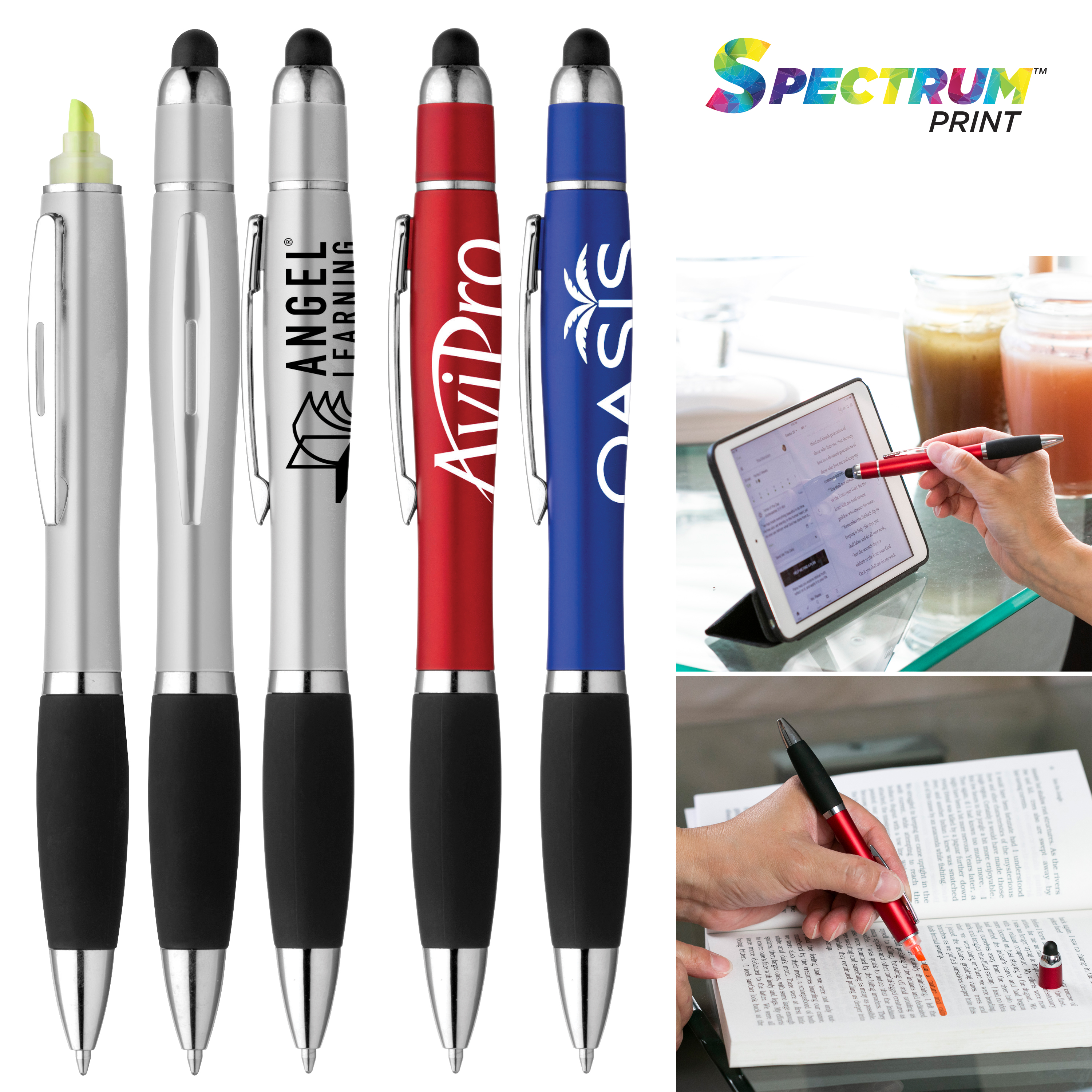 Curvaceous Stylus Cap Highlighter Pen 1