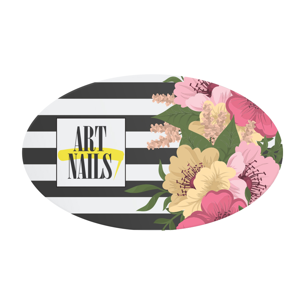 5" x 3" Oval Roll Labels 1