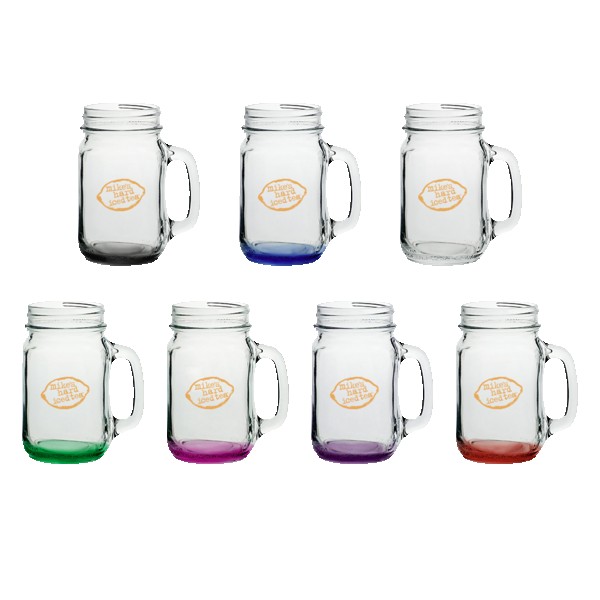 16 oz Mason Jars with Handles 1