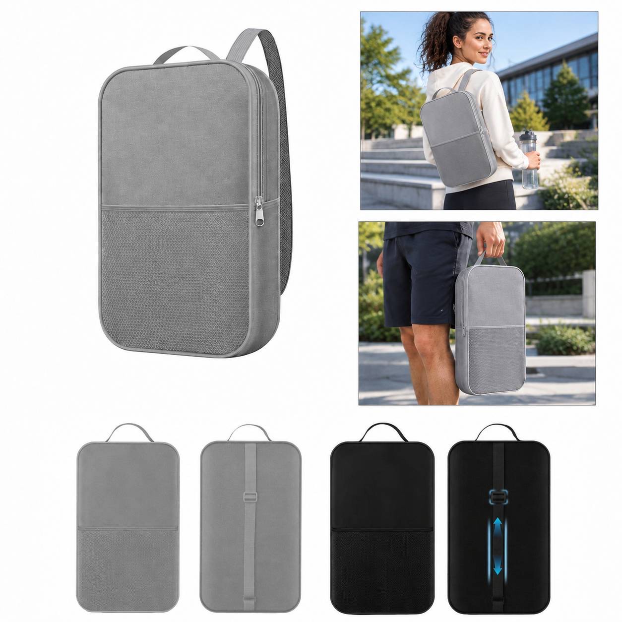 Compact Crossbody Pickleball Sling Bag with Padded Paddle