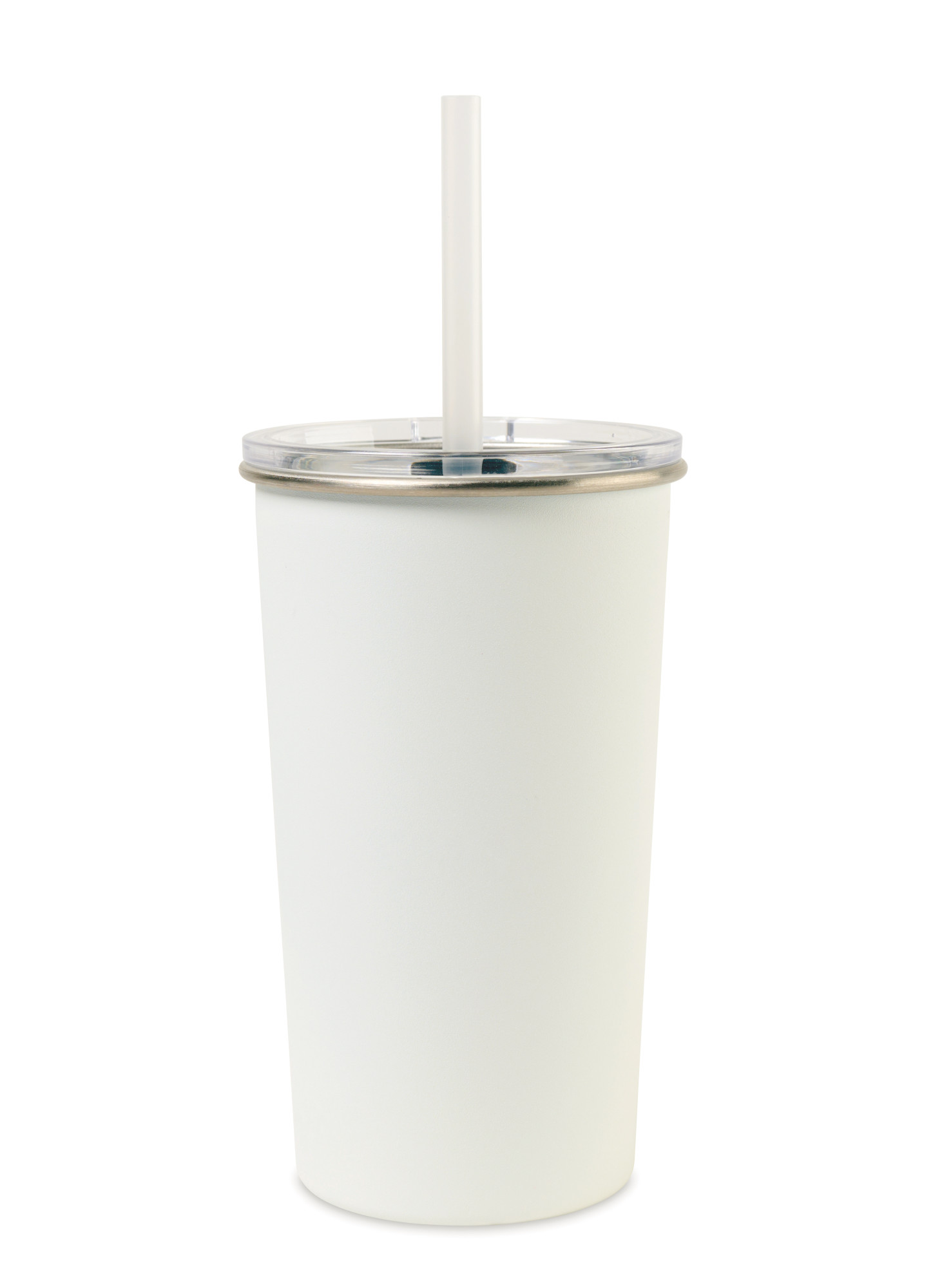 Arlo Classics Stainless Steel Tumbler with Straw - 20 Oz. - White