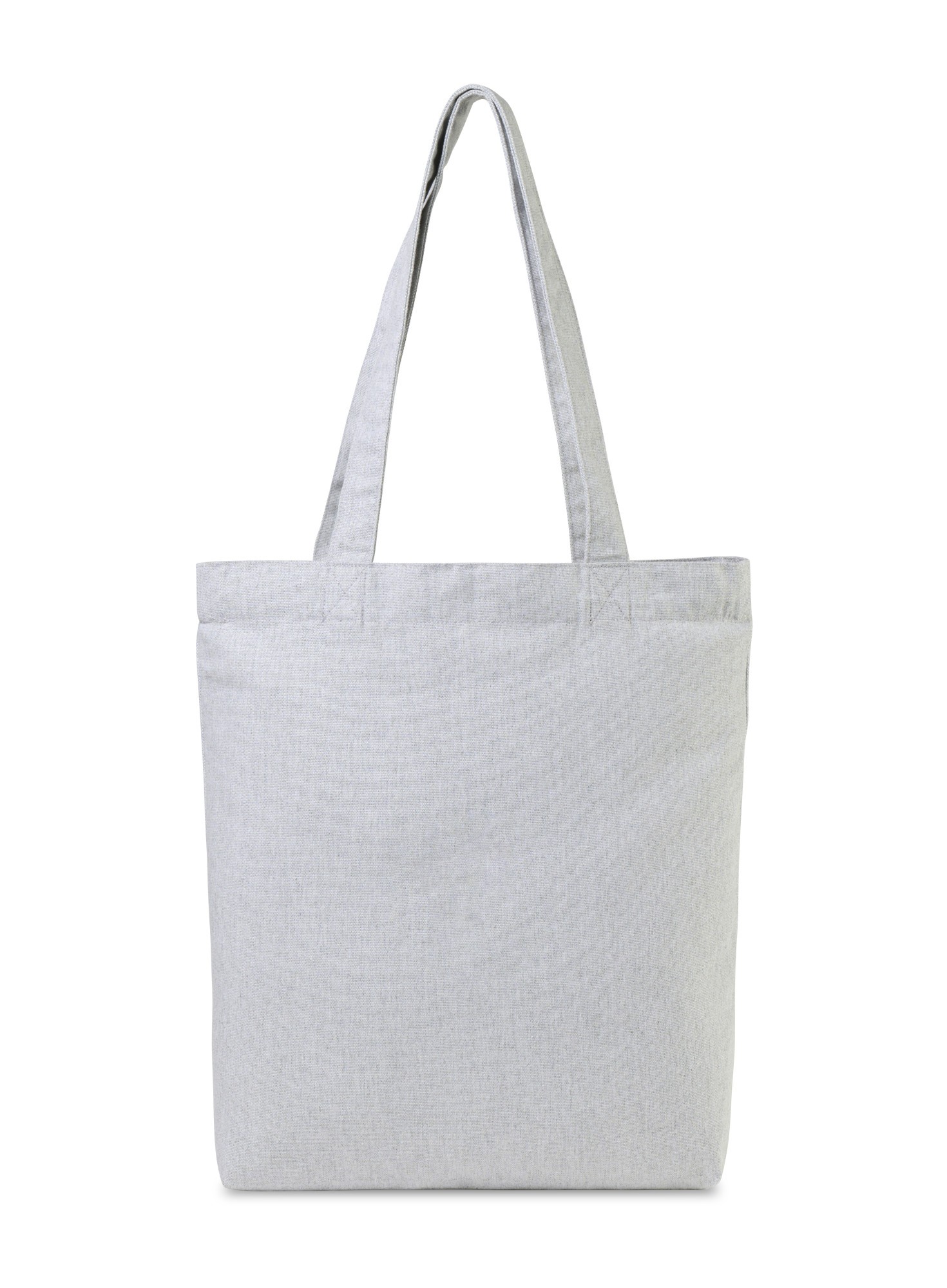 Recycled Cotton Gusset Bottom Tote - AWARE™ - Light Grey