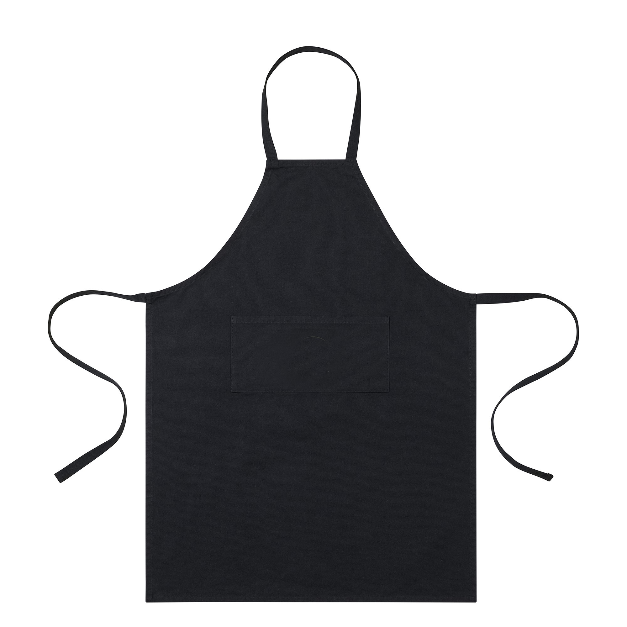 Recycled Cotton Bib Front Apron - AWARE™ - Black