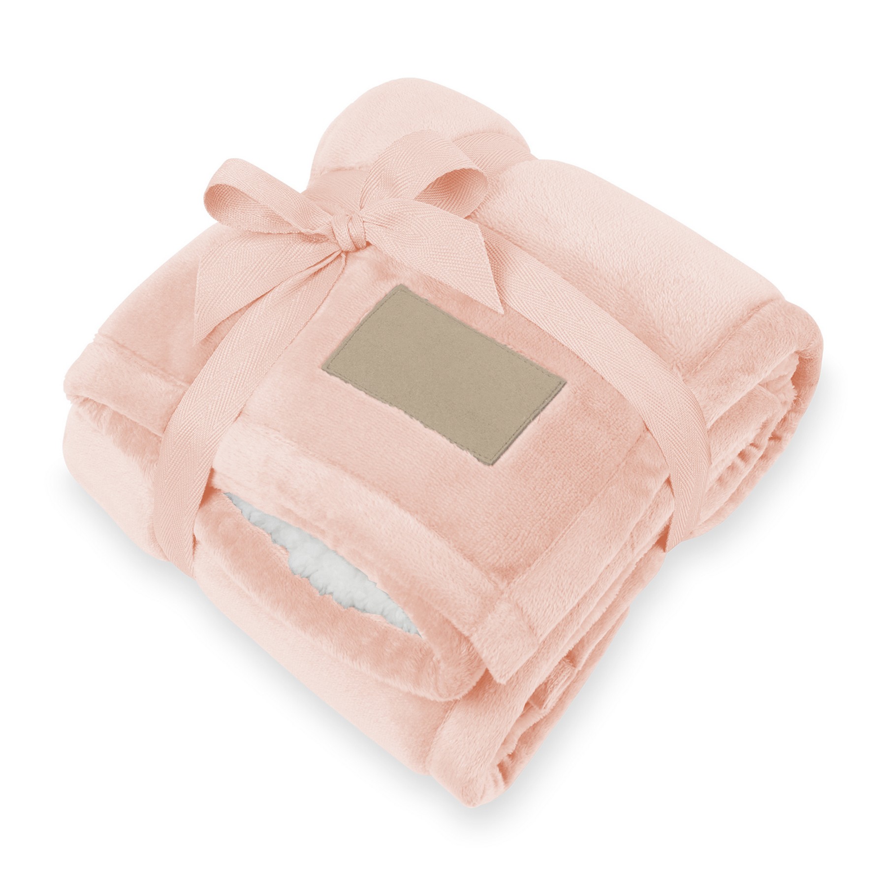 Minkie Sherpa Recycled Polyester Baby Blanket - Petal Pink