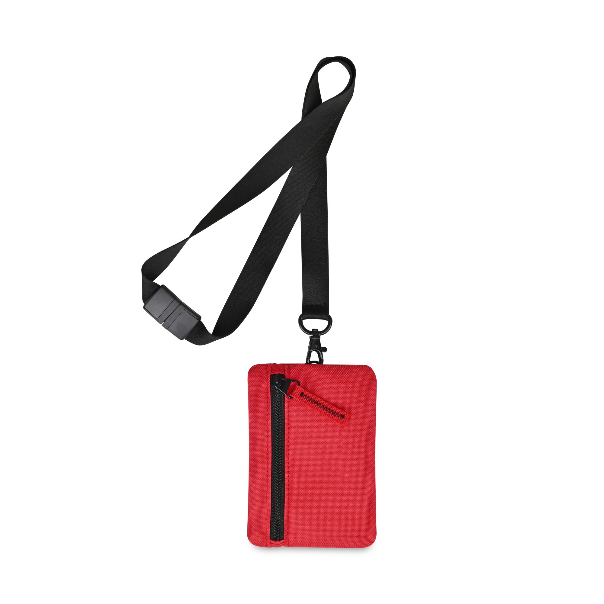 Rally Recycled ID Pouch Lanyard - Red