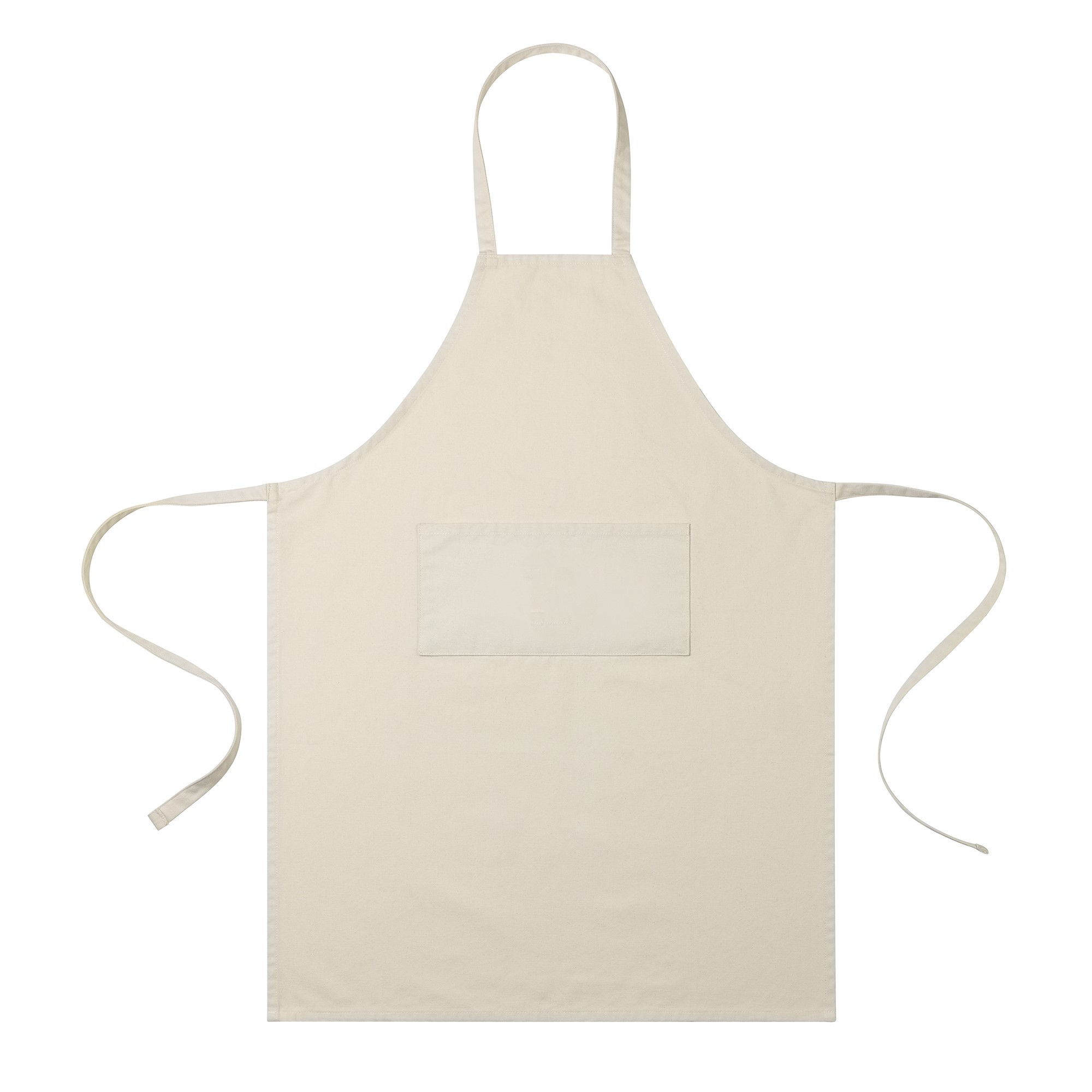 Recycled Cotton Bib Front Apron - AWARE™ - Natural