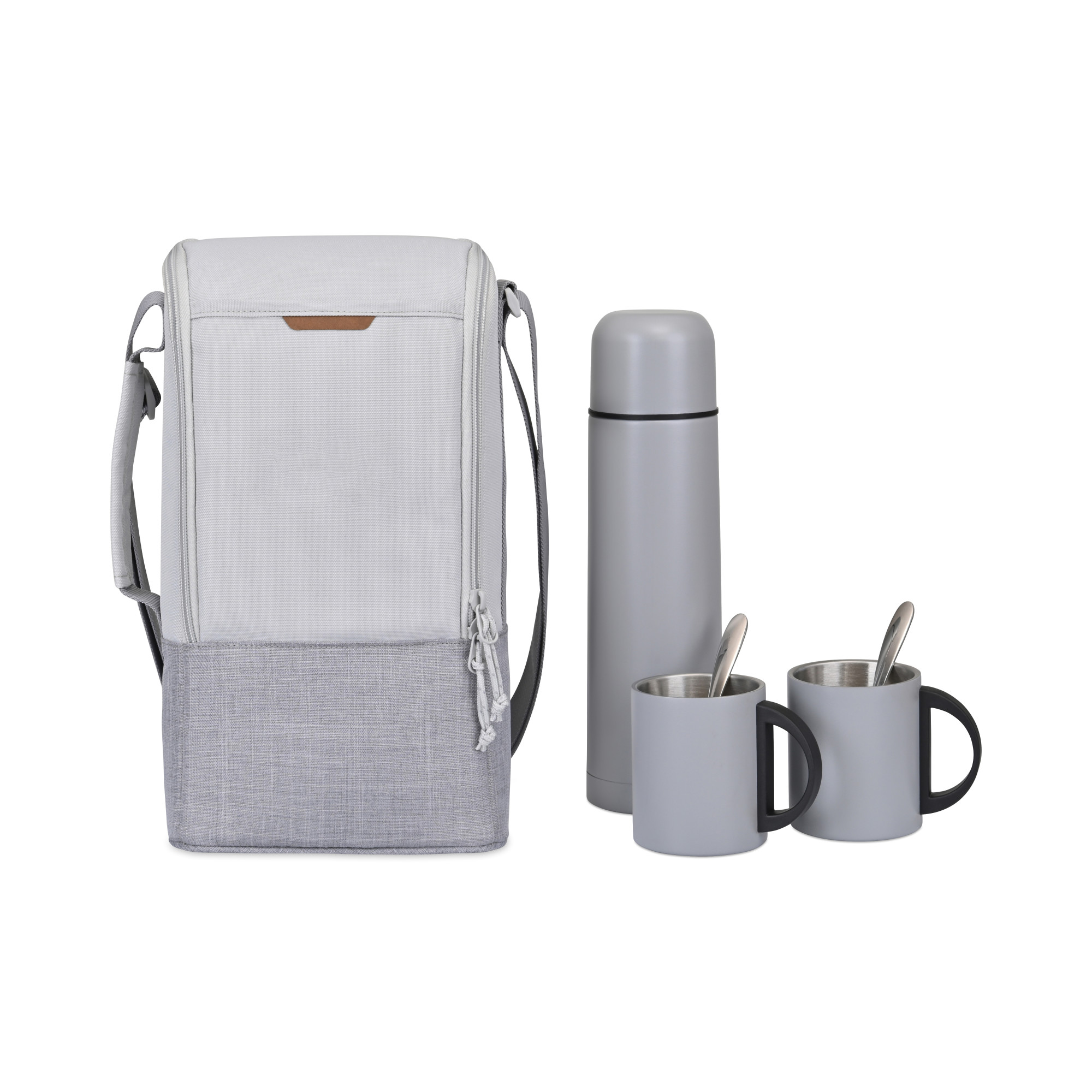 Parkview Recycled rPET Insulated Coffee-to-Go Carry Tote - Greystone