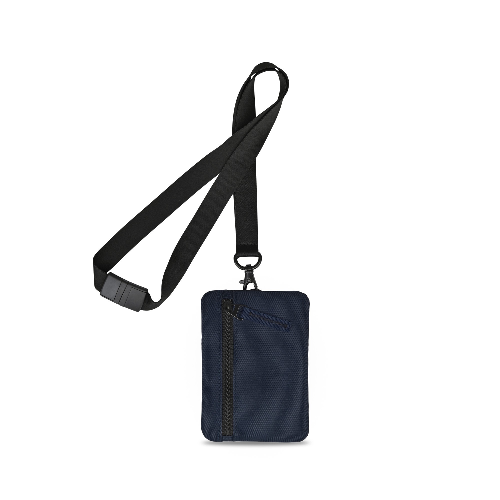 Rally Recycled ID Pouch Lanyard - Navy