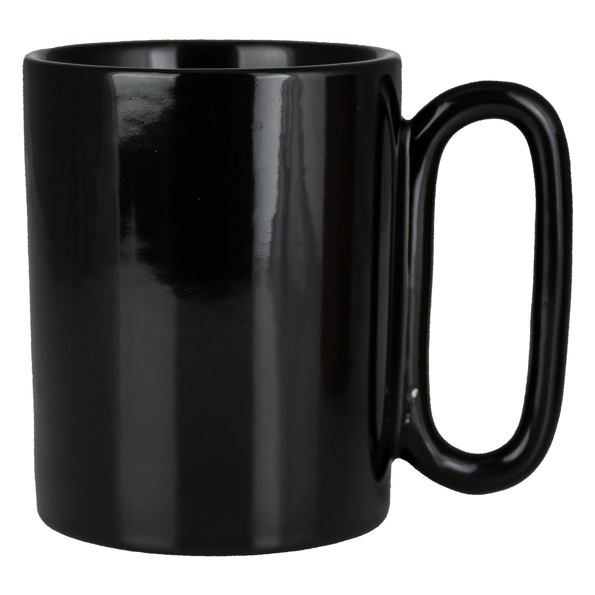 Retro 11 Oz Ceramic Mug With Large Handle