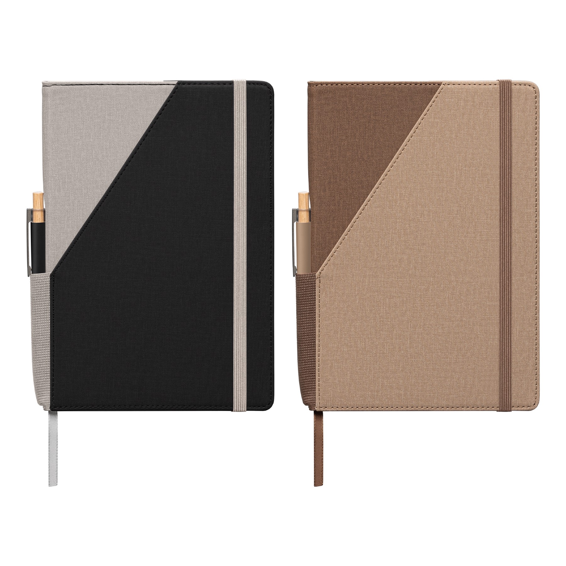 Xanadu Recycled PU Two-Tone Refillable Pen Set Notebook - A5