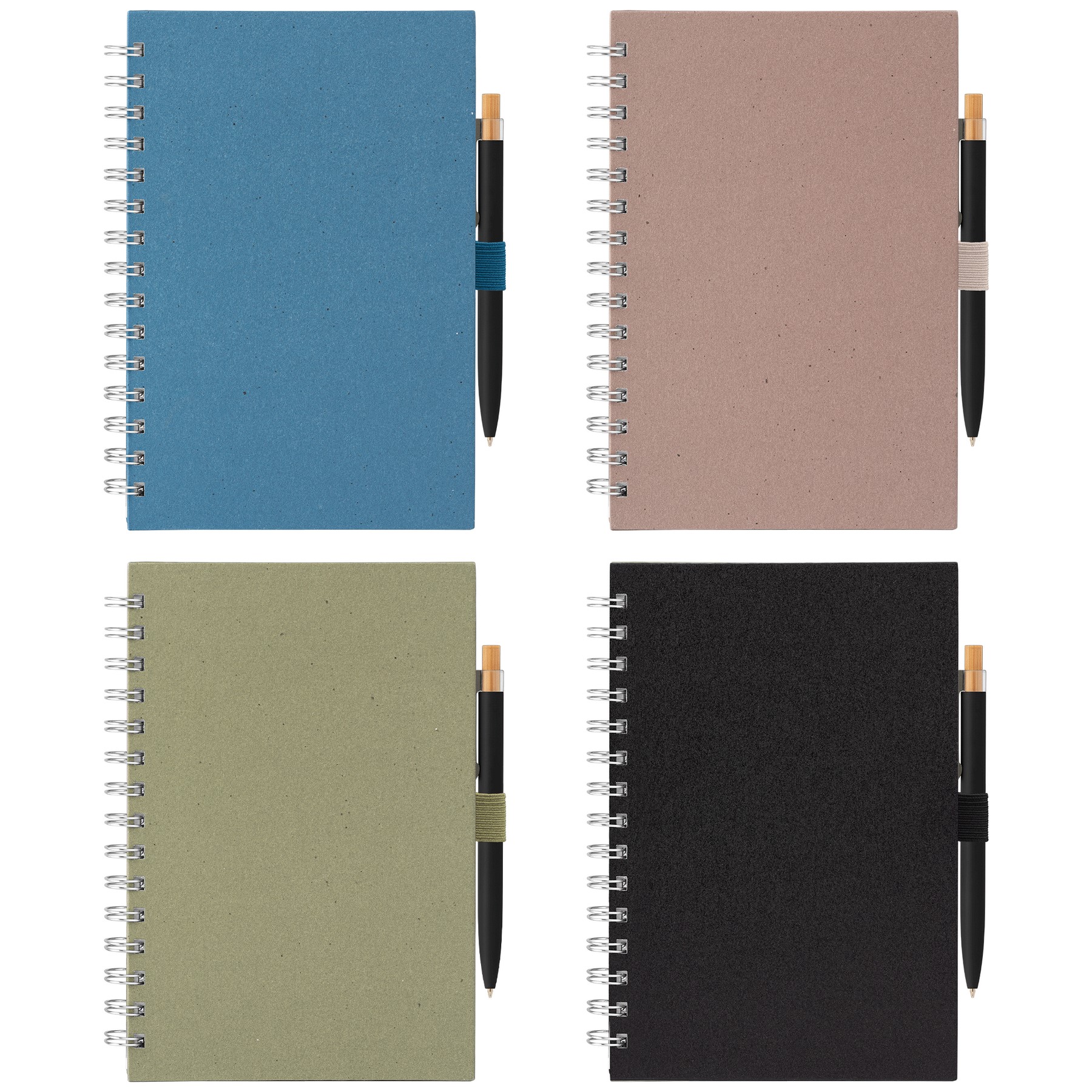 Terra Recycled Milk Carton Hard Cover Spiral A5 Notebook & Reborn Pen Set