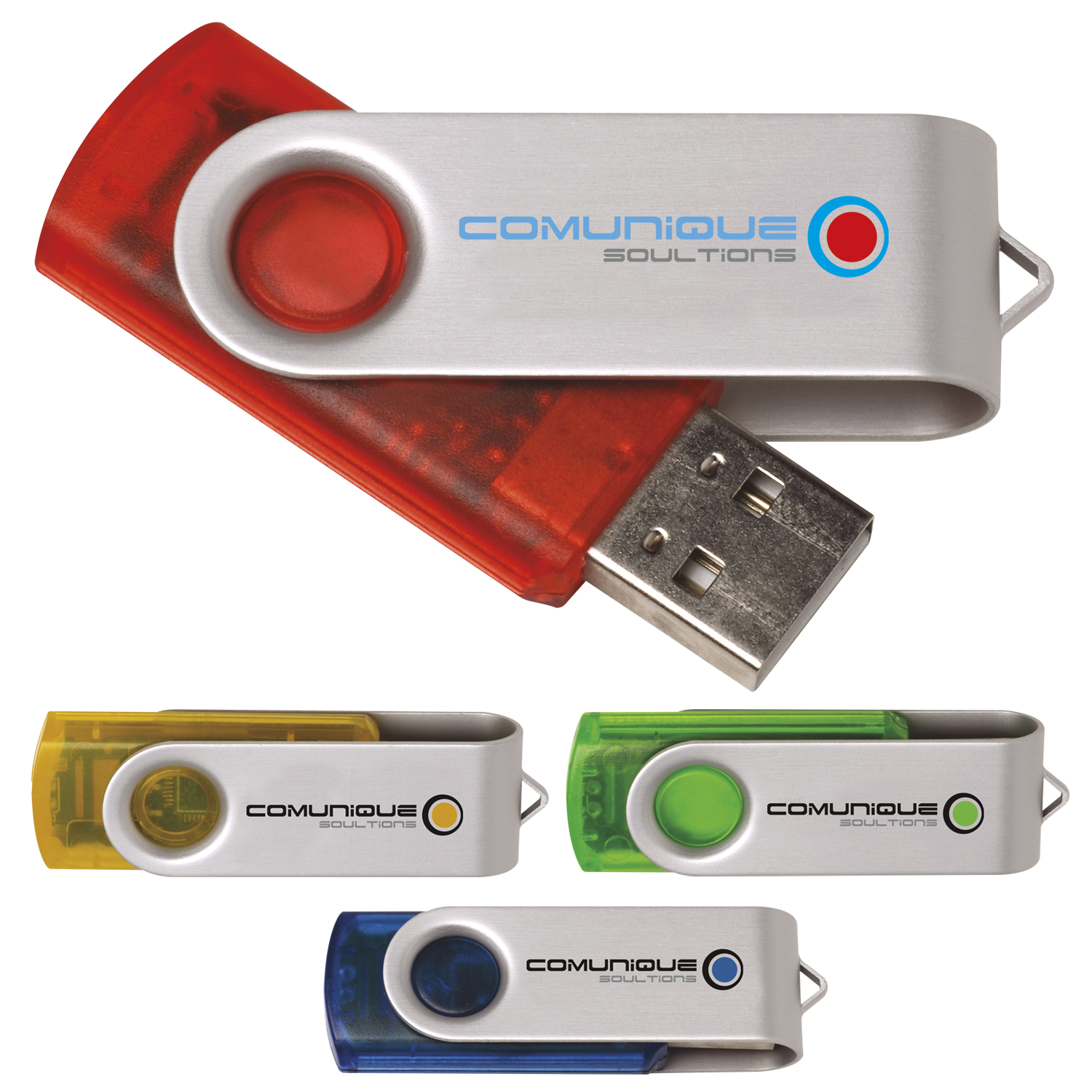 Universal Source® Translucent Folding USB Flash Drive