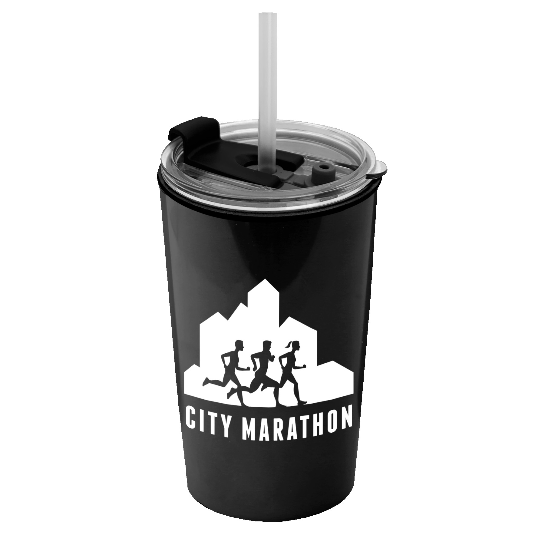 Garyline® Sentinel Metallic Acrylic Tumbler with 2-in-1 Lid with Straw - 14 oz.