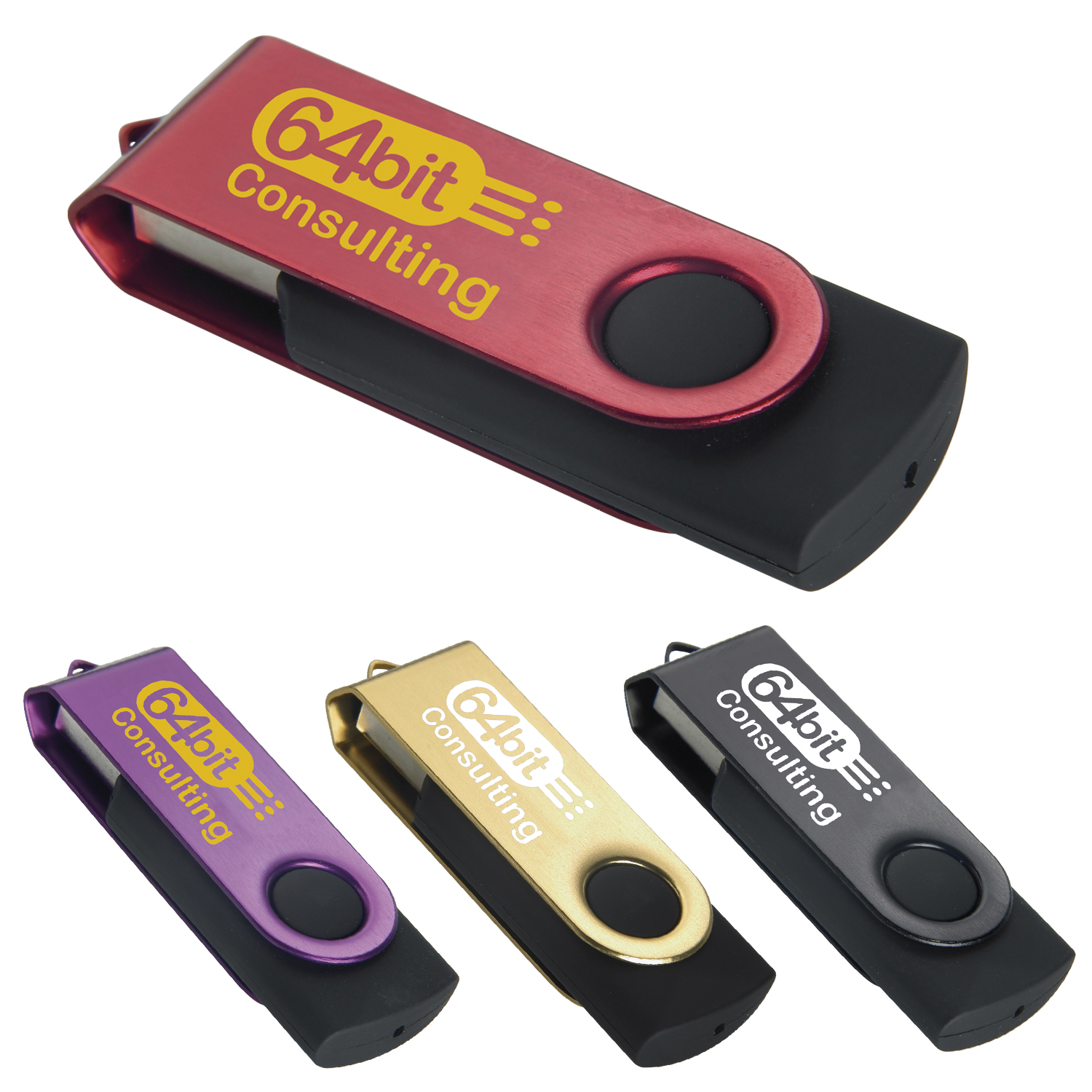 Universal Source® Color Accent Folding USB Flash Drive