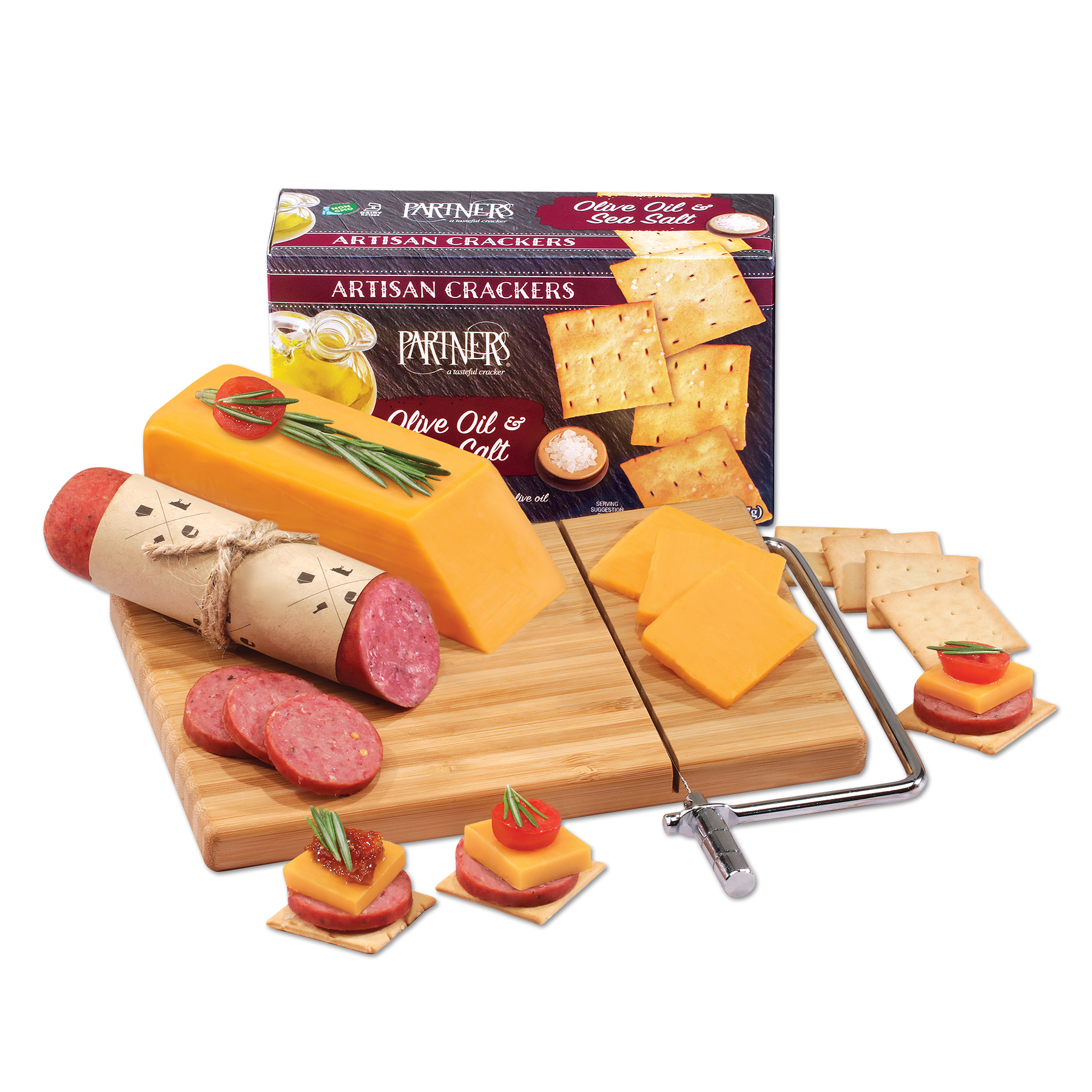 Entertainer's Assortment Snack Board w/Slicer