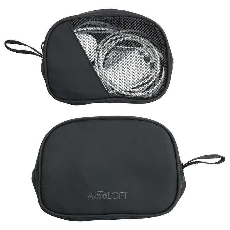 Custom AeroLOFT® Jet Black Tech Organizer Mesh Pouch - 1
