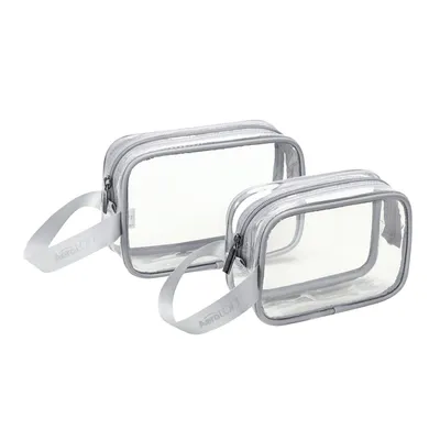 Custom AeroLOFT® Clear View 2 pc Travel Toiletry Bags