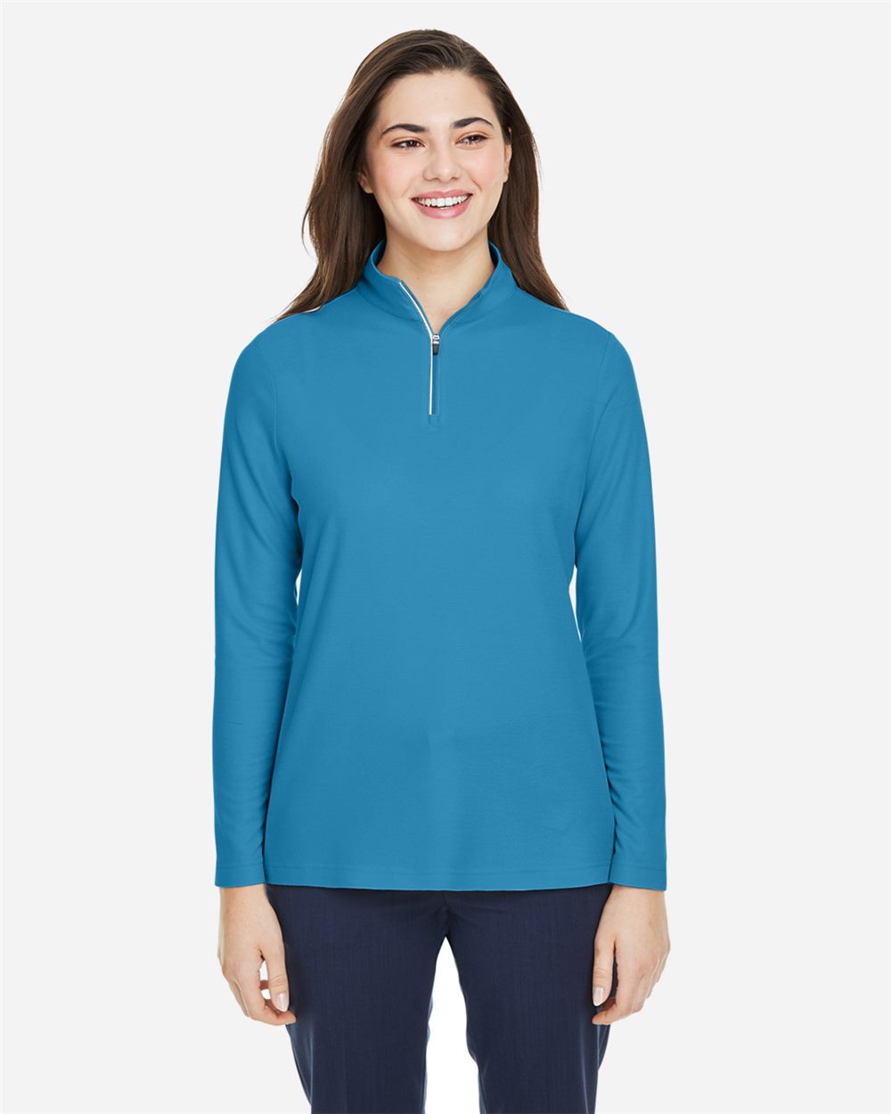 CORE365® Women's Fusion ChromaSoft™ Pique Quarter-Zip Pullover