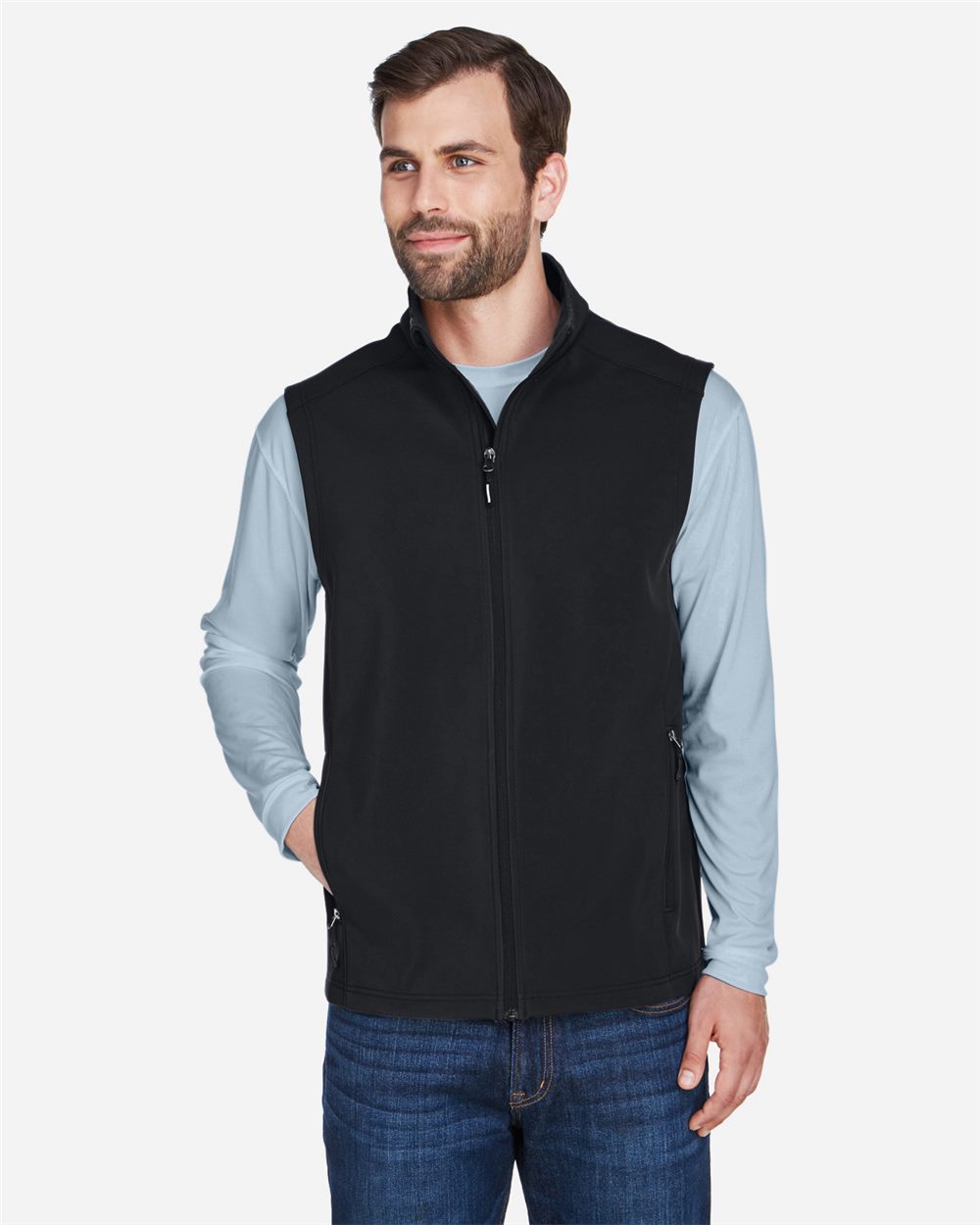 CORE365® Men's Cruise Two-Layer Fleece Bonded Soft Shell Vest