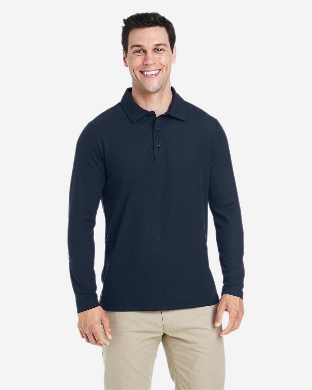 CORE365® Men's Fusion ChromaSoft™ Long Sleeve Pique Polo