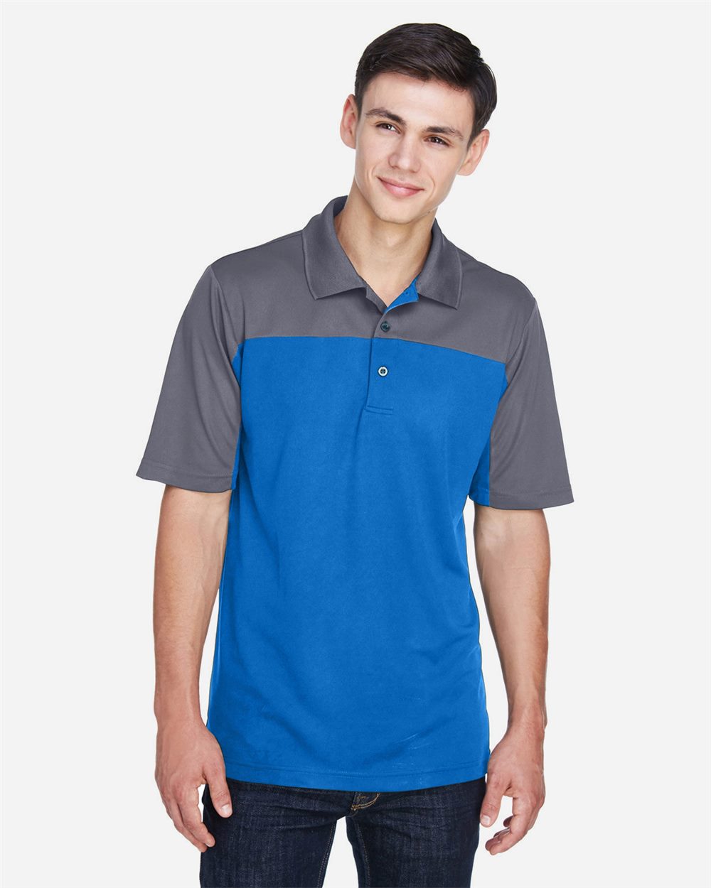 CORE365® Men's Balance Colorblock Performance Piqué Polo