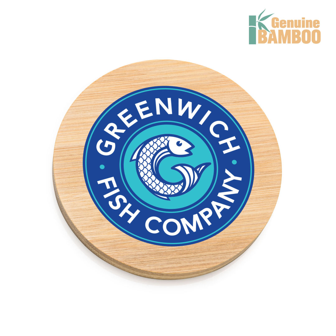 VividPrint™ Coaster - Acton 3½" Bamboo 1