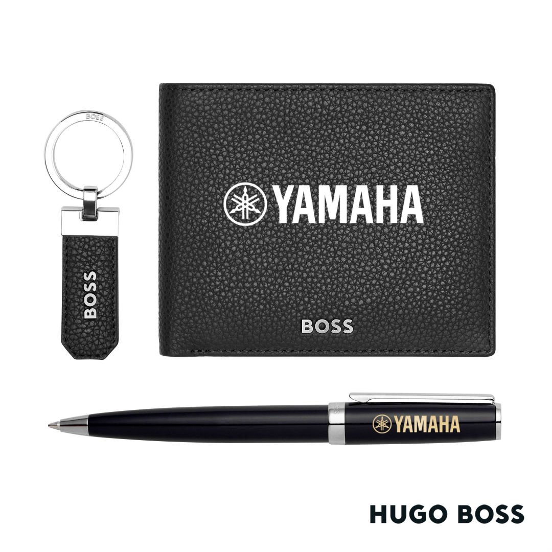 Hugo Boss® Ballpoint Pen, Key Ring & Wallet Set 1