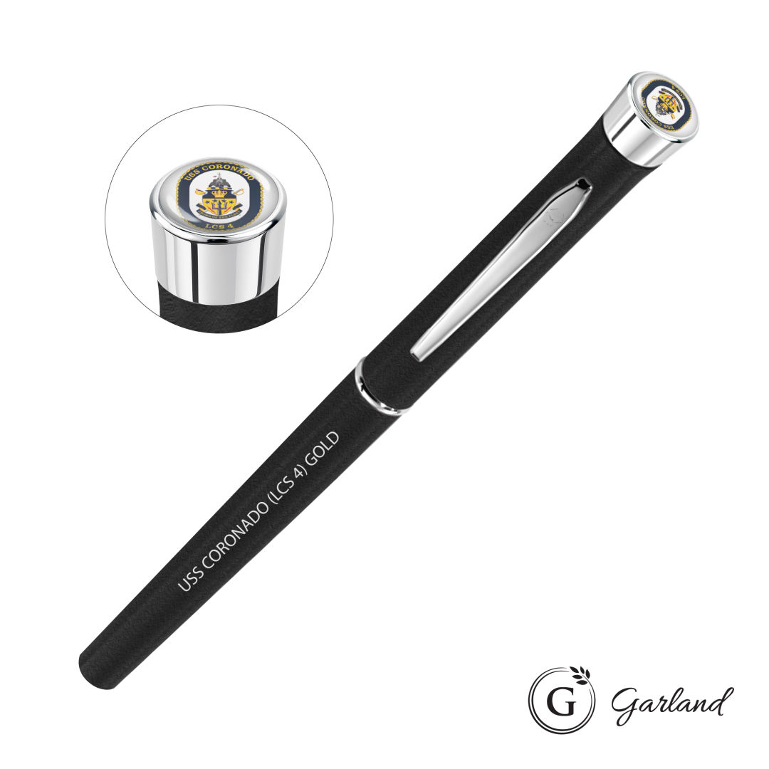 Garland® Tactical Custom Textured Rollerball Pen - Chrome 1
