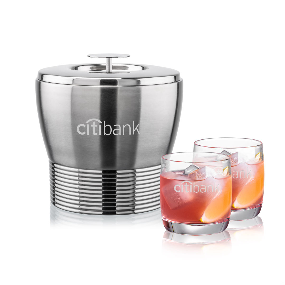 Genoa Ice Bucket & Ritz On-the-Rocks Set 1