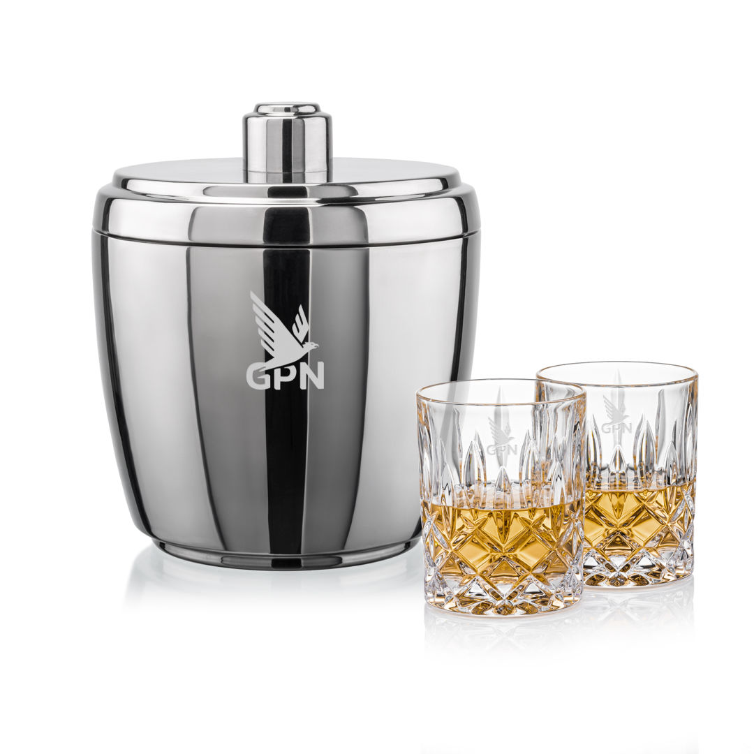 Pescara Ice Bucket & RIEDEL Spey On-the-Rocks Set 1