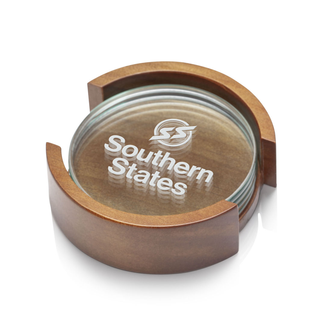 Round Coasters - Set of 4 on Colfax Base 1